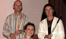 Martin Doyle with Elizabeth Petcu (flute) and Deborah Armstrong (piano).