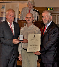 Martin Doyle accepting the 2011 RDS Award